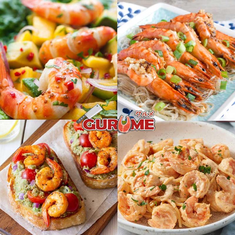 Product Introduction of [GURUME] 21/25 Sea Prawn (Ang Kar)  Frozen HOSO (1kg) 35
