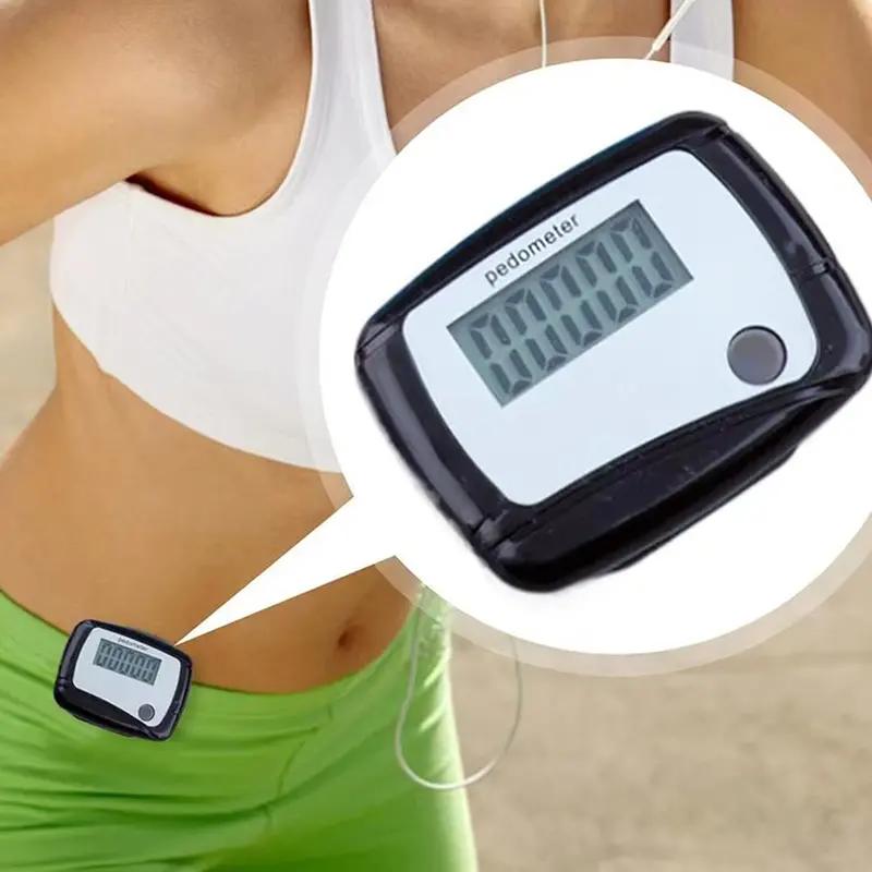 1PC khỏe mạnh thể thao Pedometer LCD Pedometer Bước calorie truy cập màu sắc ngẫu nhiên