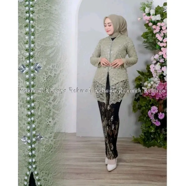 Anisa Kebaya - Setelan Kebaya Floy Kartini Lengan Panjang / Atasan Kebaya Floy Brukat 4