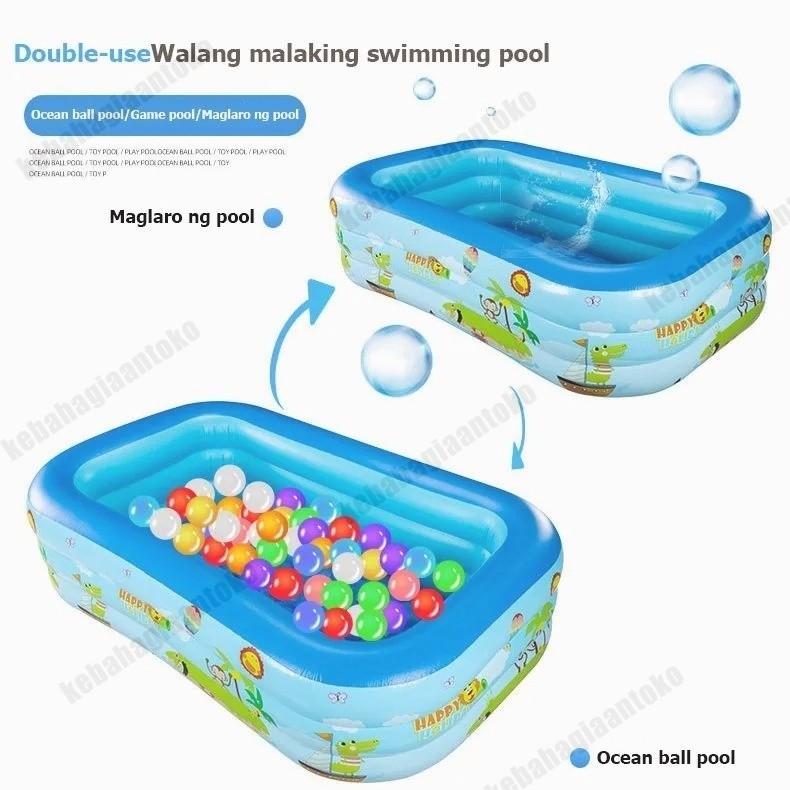 Kolam renang ukuran 180cm motif lucu PREMIUM Brand Playground Anak Kotak Permainan Lem 2