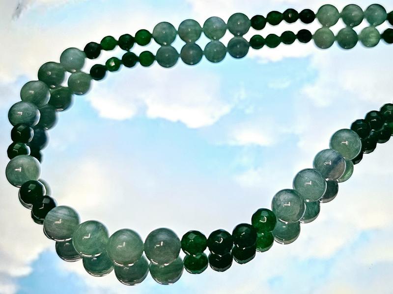 Necklet 88 - Green Kyanite & Green Agate Crystal Necklace For Men & Women, Fashion Accessory 1