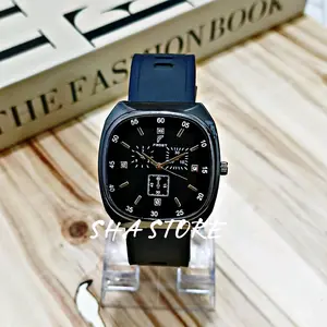 PROMO LIVE!! JAM TANGAN UNISEX PRIA DAN WANITA RUBBER PREMIUM  Analog Kemewahan Aksesoris Quartz