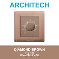 Gambar ARCHITECH DIAMOND BROWN V16-K09 Sakelar - Saklar Peredup Lampu 200w - DIMMER LAMPU dari ARCHITECH INDONESIA Kota Administrasi Jakarta Utara 1 Tokopedia