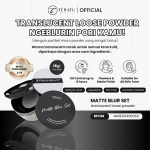 [HIGH DEMAND] Teratu Beauty 15 gr Matte Blur Set Translucent Loose Powder with Salicylic Acid, Centella Asiatica, Tea tree