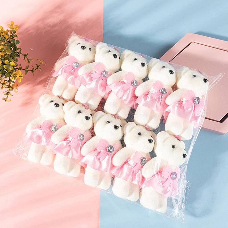 Product Introduction of Cartoon Flower Bouquet Bear Doll Flower Packaging Materials Foam Wrapped Doll Flower Bear T3C4 21