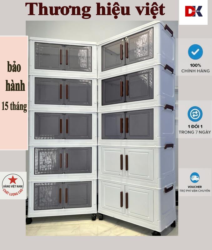 [Rộng 50] Tủ đựng đồ nhựa màu trắng sang trọng, lắp đặt thuận tiện, rộng 50cm, linh hoạt kết hợp, thiết kế đơn giản