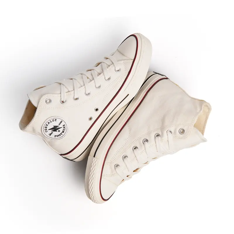 SEPATU CORVALUE FOOTWEAR - Sepatu Sneakers Kasual 87s High Offwhite Pria Wanita Casual Shoes Fashion Sepatu Putih Snekers 3