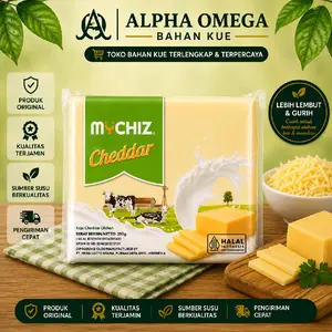 MyChiz Cheddar Keju Lezat Gurih Lembut 250gr Halal MUI Cocok untuk Roti Kue Pasta Topping Camilan Cheese Powder