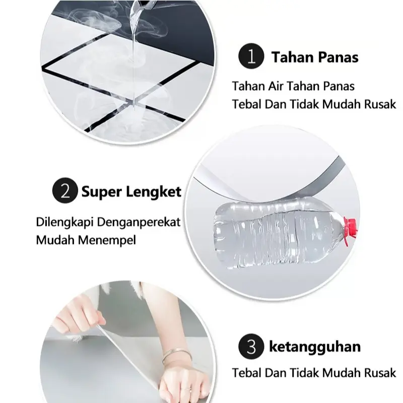 10 PCS Wallpaper Dinding Vinyl Marble 30x30 cm / Marbel Granit / Stiker Keramik 8