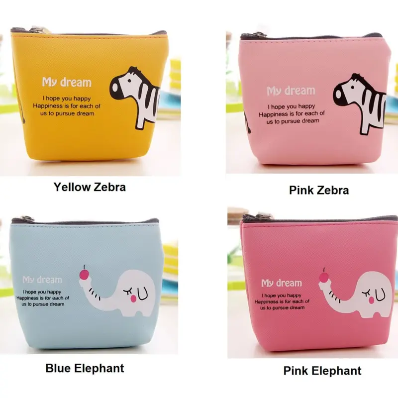 DK003 Dompet Koin Zebra dan Elephent / Coin Wallet 4