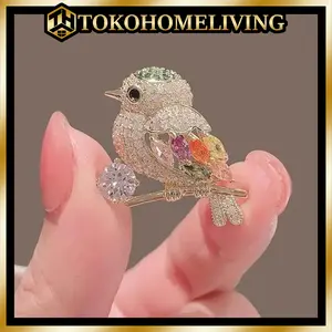 THL Bros Burung Kupu-Kupu Berlian Penuh Indah Pin Bros Bird Brooch Broch Baju Fashion Premium Mantel Serbaguna Beauty Accessories Baju Bros Ringket A191