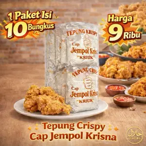 Tepung Crispy Cap JEMPOL KRISNA “Kriuk”|| 1 pack isi 10 (KECIL)