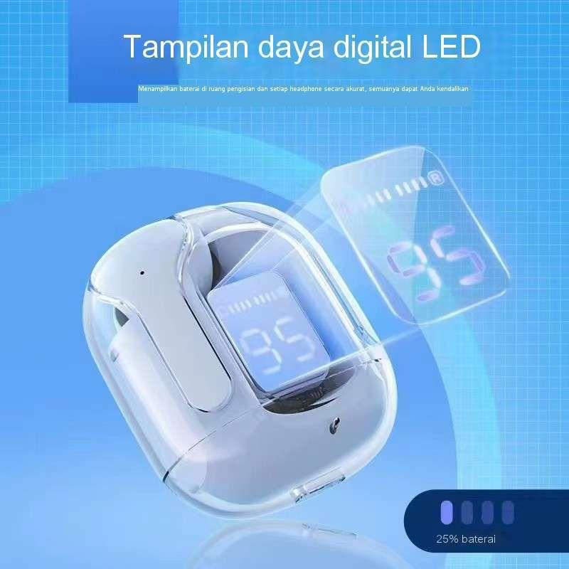 Headset Bluetooth TWS K3 Air31 Wireless Earphone Headphone dengan LED Display Transparan dan Hifi Sound Ponsel 3