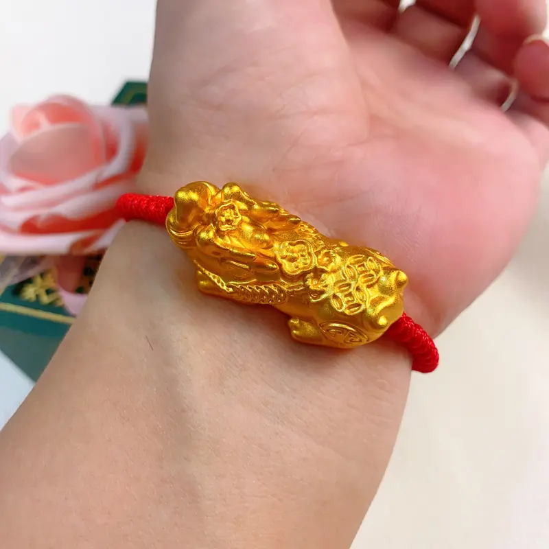 Gelang tali tenunan tangan gelang Pixiu besar 40mm gaya couple (PXSS-001 ) 3