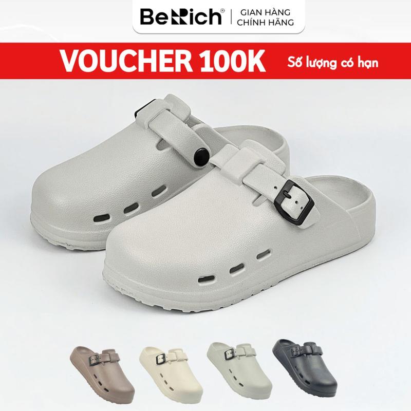 Dép Lười Nam Nữ Berich Sục Phong Cách Retro Chống Nắng Thoáng Khí Êm Chân Mềm Nhẹ BE02