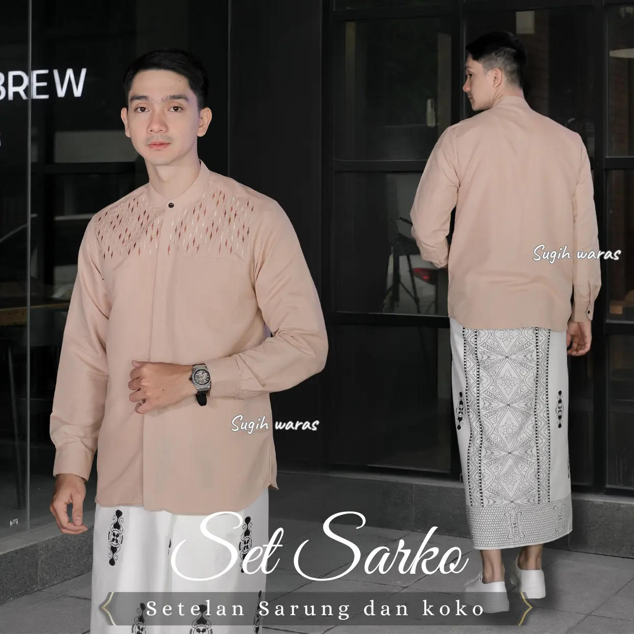 SARUNG PUTIH KOKO COKSU PANJANG