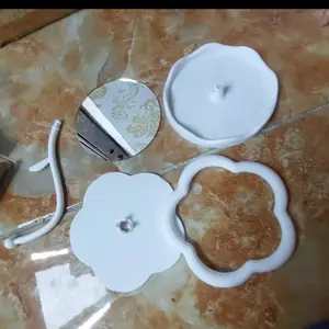 CERMIN BUNGA Standing Mirror Makeup Rotating Aesthetic Stand Mirror Flower Kaca Meja Rias Serbaguna