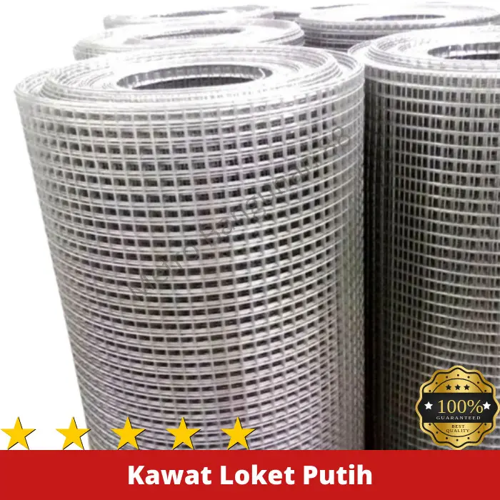 Kawat Loket Galvanis Putih 1/4 - 1/2 - 1 Inch Roll 20 Meter