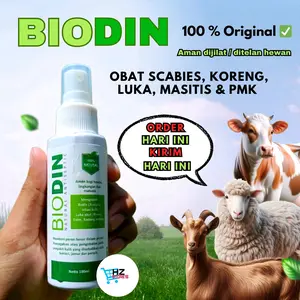 Biodin Spray Untuk Sapi 250ml Natural Antiseptik Obat PMK Sapi Paling Ampuh Obat PMK Kambing Paling Ampuh