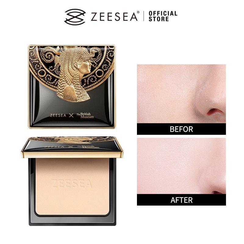 (COD)Phấn phủ trang điểm ZEESEA chống thấm nước kiềm dầu phong cách Anh Quốc bảo tàng cổ điển 8g