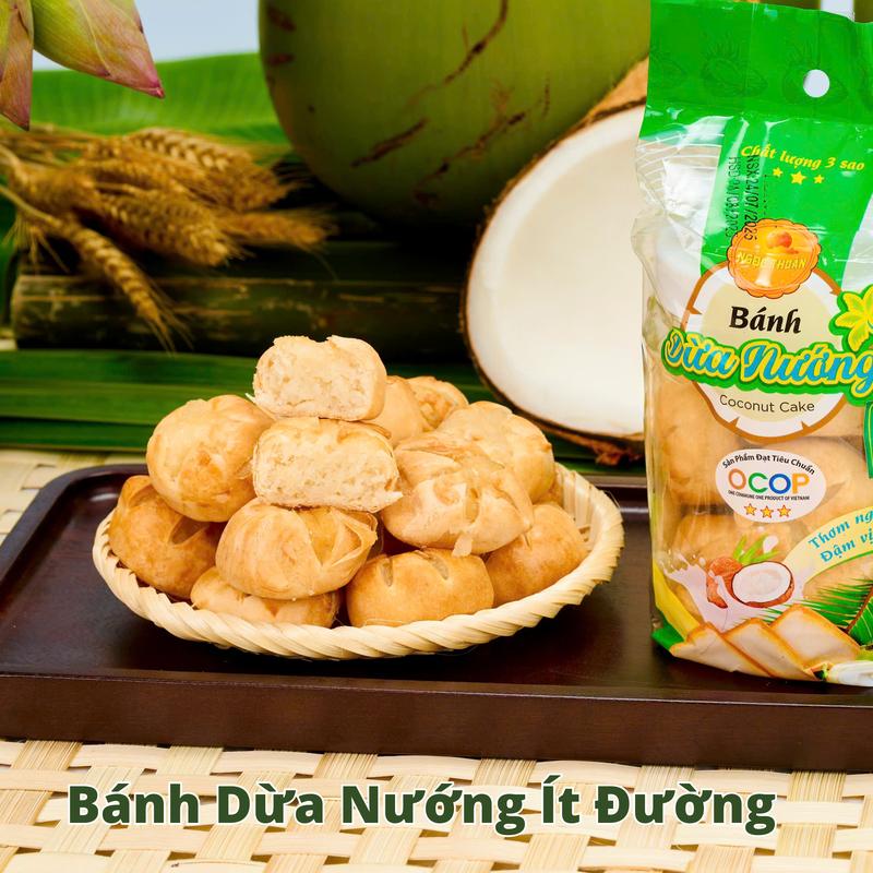  Bánh Dừa Nướng Vị Ngọt Ít Đường Mềm Dẻo Thơm Lừng Vị Truyền Thống 400g 