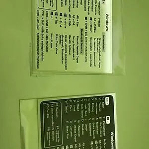 Stiker Kerpean Perintah Keyboard - Sticker Shortcut Contekan tombol pintas Keyboard