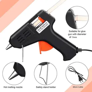 HOT MELT GLUE GUN Alat Pistol Lem Tembak Panas 10W WATT Refil Lem Stick Putih Bakar