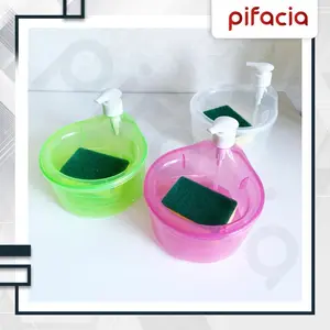 PIFACIA Dispenser Sabun Cuci Piring Viral Model Mangkok Bulat Pump Tempat Sabun Cair Plastik