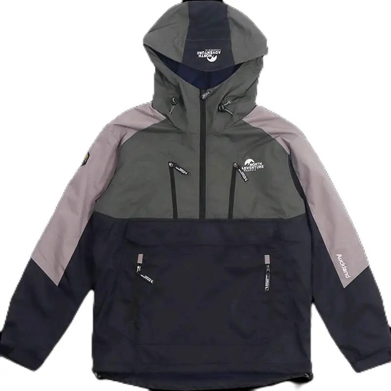 Jaket windbreaker tahan angin Windproof Auckland north adevnture Unisex Outdoor Waterproof Casual Outer Parasut Zipper Kerja Merah Nyaman Keren Motor Parka Distro Motif Semi Semi gus jaket  almamater 2