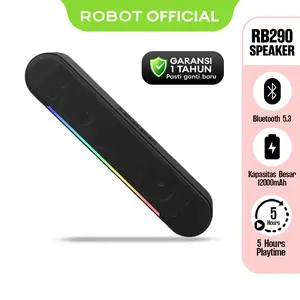 ROBOT Bluetooth Speaker RB290 Speaker Komputer RGB Dua Speaker 10W Bluetooth 5.3 - Garansi 1 Tahun [Bisa COD] super Bass
