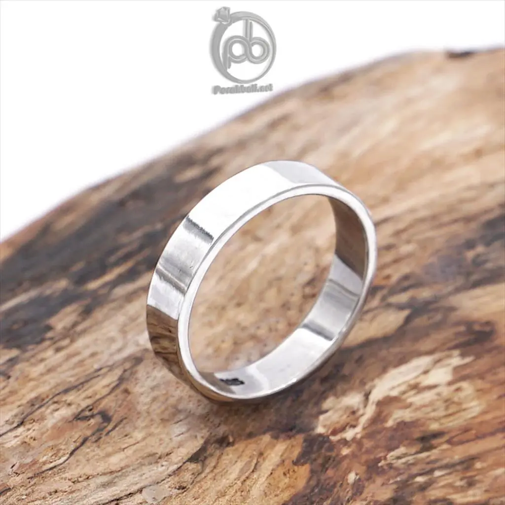 Cincin Simple Perak 925 Asli Wanita Pria Silver Ring Lingkar Polos Flatido
