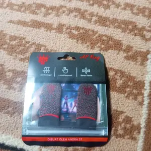 (Sarung Jempol AP King V2 X BSK Pian) Aksesoris Gaming Anti Keringat, Logo Reflectif Hologram & Licin Banget Untuk Game Free Fire & Mobile Legends By Andra ST