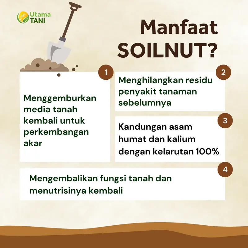 Soilnut Pupuk Penggembur dan Nutrisi Tanah Media Tanam Berkualitas 1