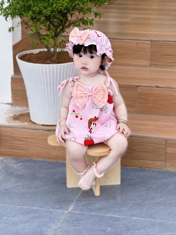 Bodysuit Cho Bé Phối Nơ Xinh Body Em Bé  Chất Organic Mềm Mại Thoáng Mát Từ 3-12kg 2