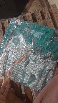 Product Review of Baju Batik Couple Lengan Pendek Terbaru Motif Kopri Biru Pasangan Dewasa - Wanita Katun Dress Sarimbit from R**y 0