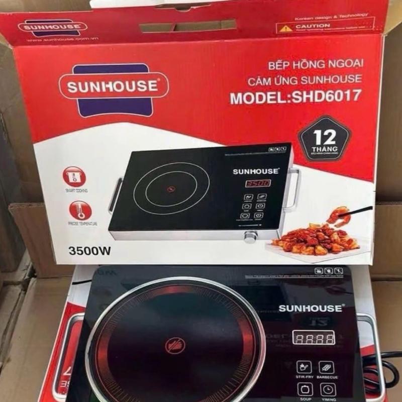 Bếp Hồng Ngoại Sunhouse SHD 7017 Cảm Ứng Cao Cấp .Công Xuất 3500W Mặt Kính Chịu lực Chịu Nhiệt , Dùng Cho Mọi Loại Nồi