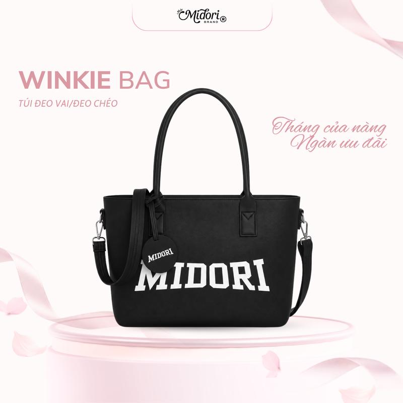 [ST.ICK.ER] Túi Tote Da PU WINKIE Nam Nữ Đeo Chéo Unisex Thời Trang Quà Tặng Người Thương | LOCAL BRAND MIDORI FOR MAN