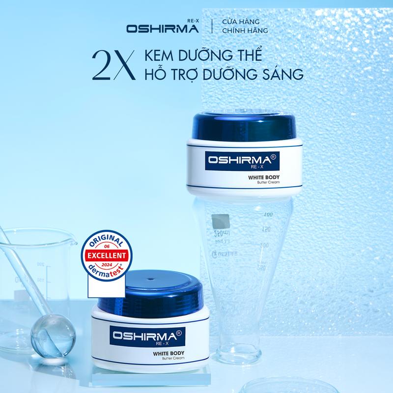 COMBO 2 hũ Kem Dưỡng Thể Hỗ Trợ sáng Da Oshirma White Body Butter Cream 200g