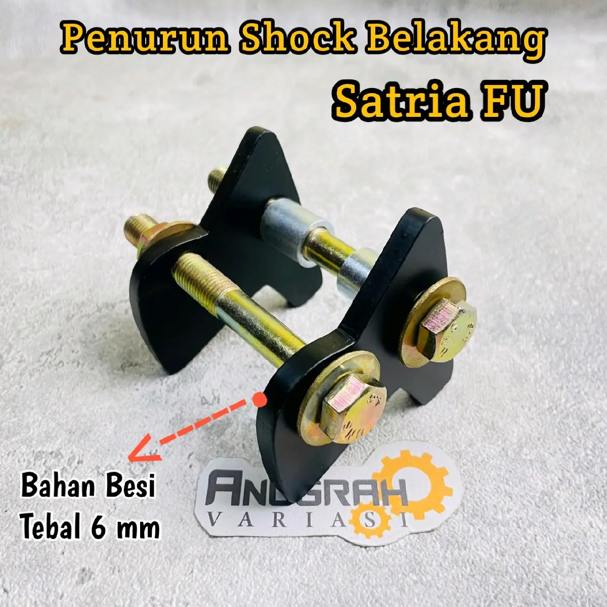 Penurun Shock Belakang Satria Fu Tebal 6 mm Pemendek Monoshock Fu