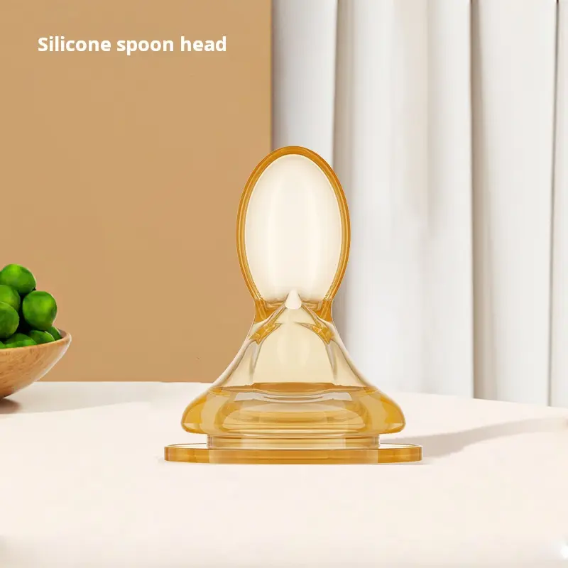 Thìa phân phối thực phẩm cho bé bằng silicon, 1 cái, Dụng cụ cho ăn bình bóp, cho ngũ cốc, nước xay và nước, công cụ cần thiết để cai sữa cho bé 7