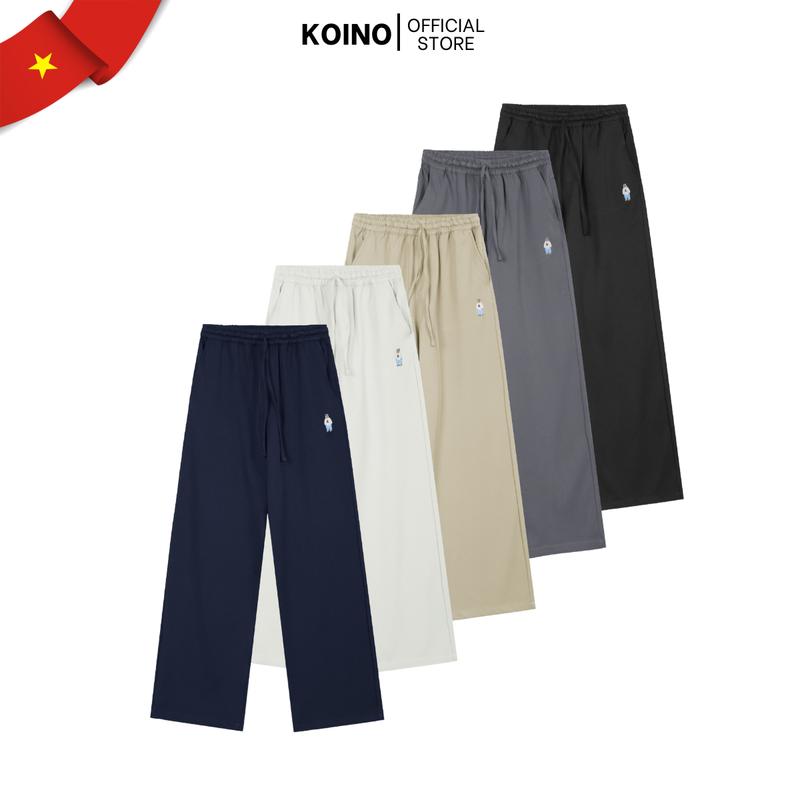 Quần Tây Suông nữ KOINO Thêu Gấu Chữ K – Basic-Quần Tây Đi Học