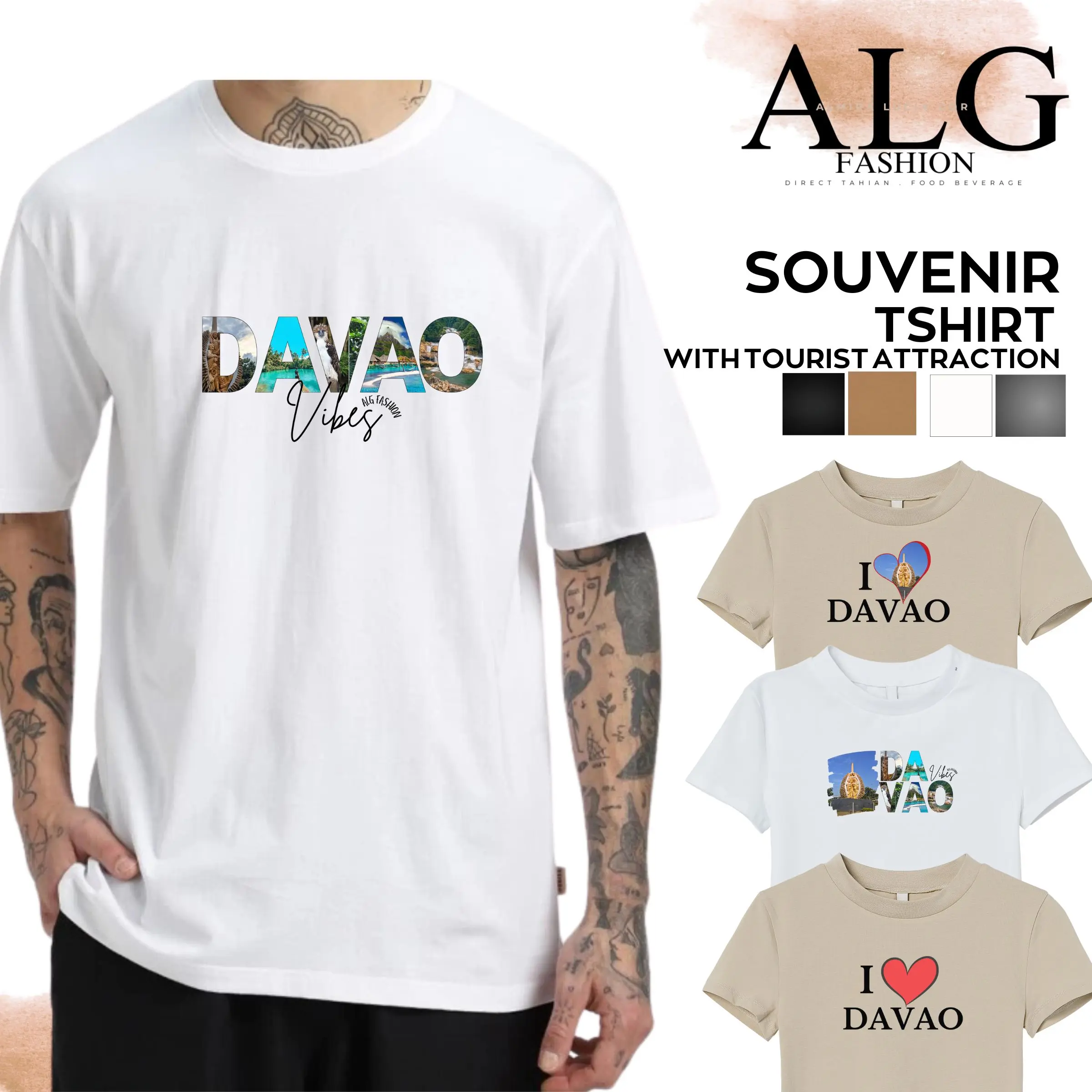 DAVAO Tshirt Souvenir for Men and Women Cotton