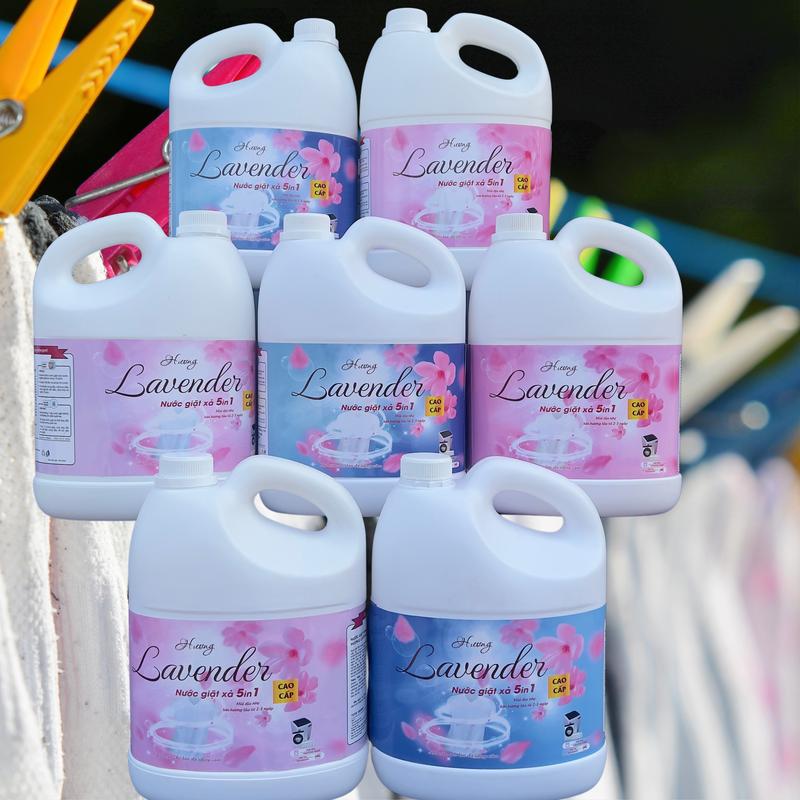 [ COMBO 7 CAN ] Nước Giặt Xả Lavender, dung tích 1700ML/CAN. Nước Giặt Siêu Đậm Đặc, Siêu Thơm, Combo siêu tiết kiệm. 8