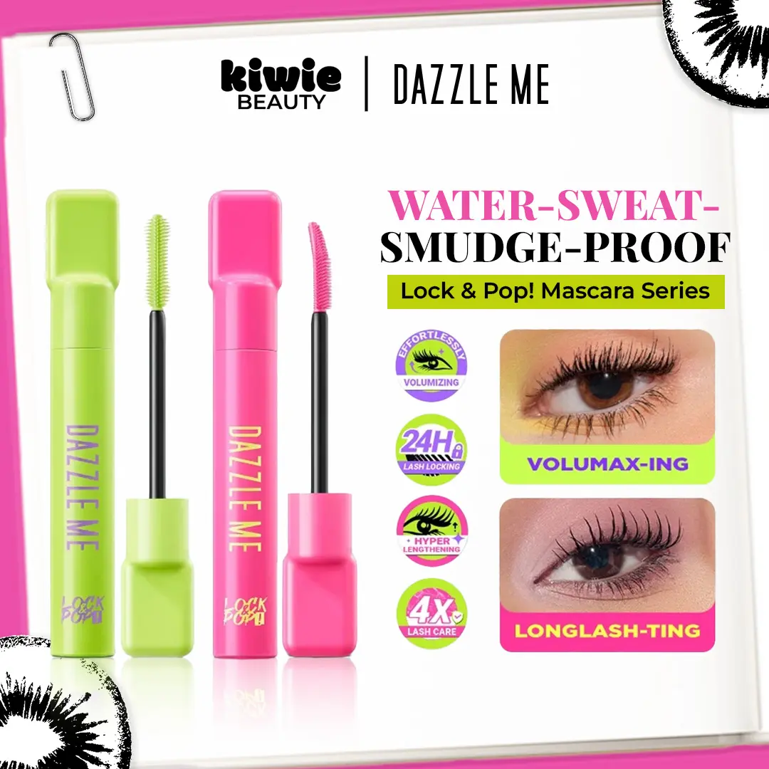 DAZZLE ME Lock & POP! Duo Mascara Series Smudgeproof Transferproof Waterproof