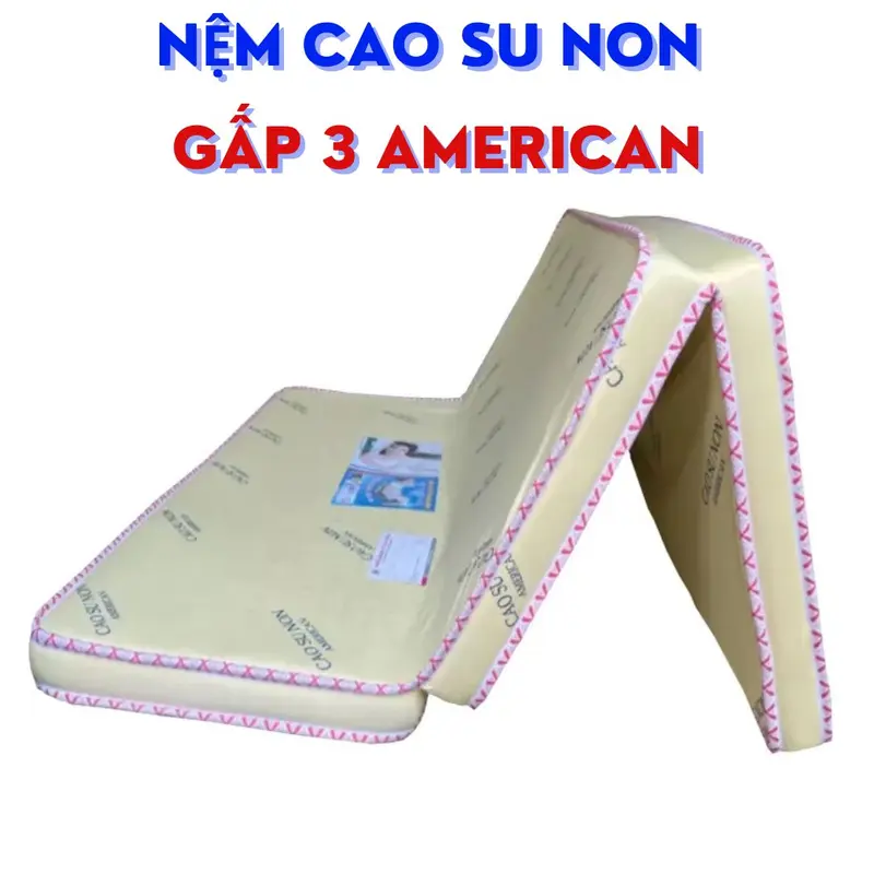 Nệm GẤP 3 (DÀY 10CM)KÈM 2 GỐI HƠI.CSN American ÊM ÁI-GIÚP NGỦ NGON 2