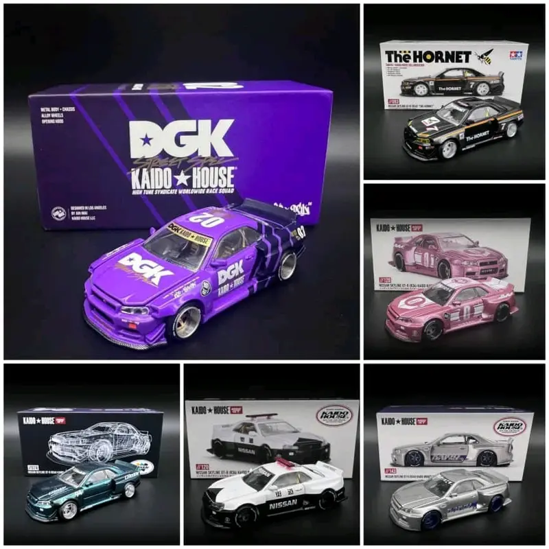 Kaido House X MINI GT 1:64 Nissan Skyline GT-R (R34) Kaido Works V1 – Modellino Metal Con Custodia