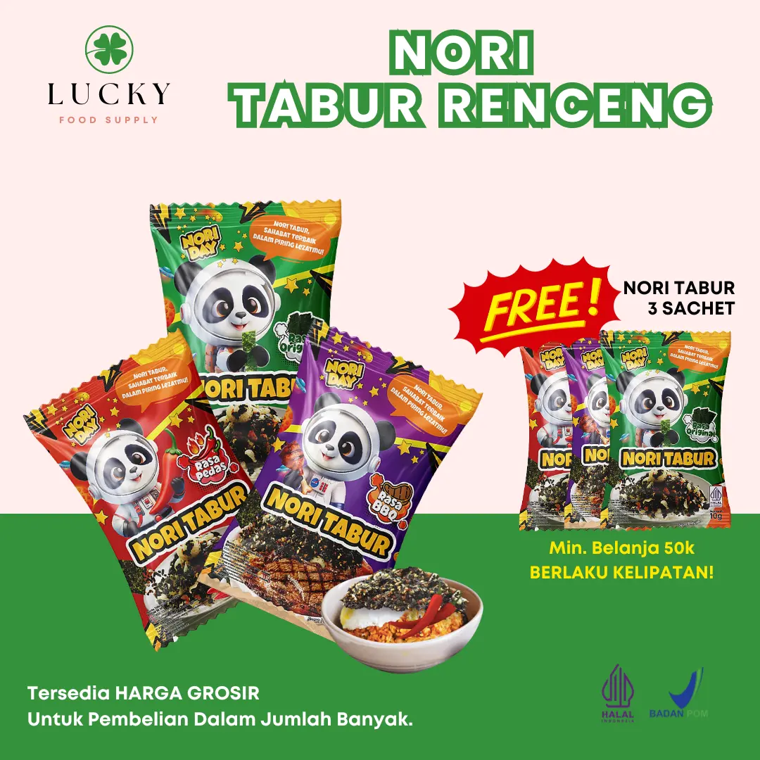Nori Tabur Rumput Laut Panggang 5g (1 RENCENG ISI 12PCS)