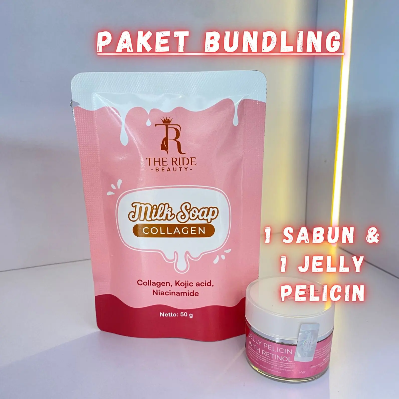 Jelly Pelicin With Milk Soap Collagen ( Bundling 1 Pcs )