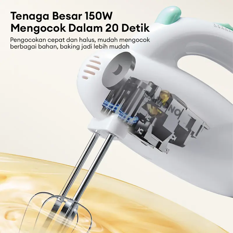 BISA COD) SAMONO Hand Mixer 150W – Mode Kecepatan, Dual Stick