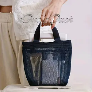 TAS TRAVEL MINI BAG TAS PENYIMPANAN MAKEUP TAS PERLENGKAPAN MANDI JARING TAS TANGAN  TAS KOSMETIK GANTUNG TONTEBAG